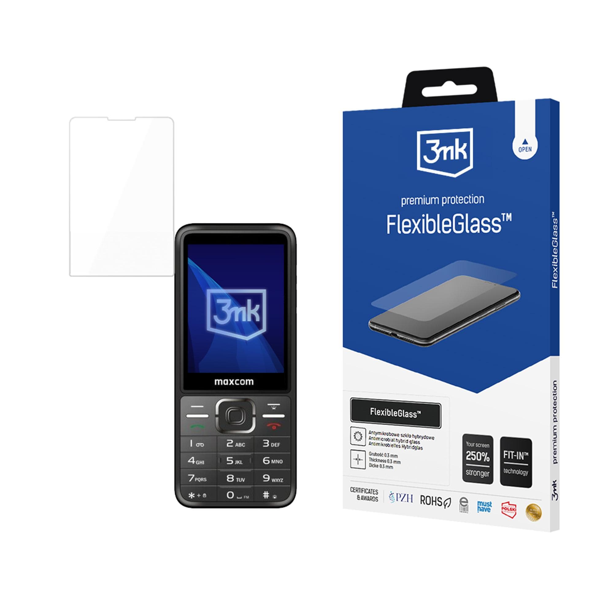 Hybridglas 3mk FlexibleGlass på MAXCOM Classic MM244