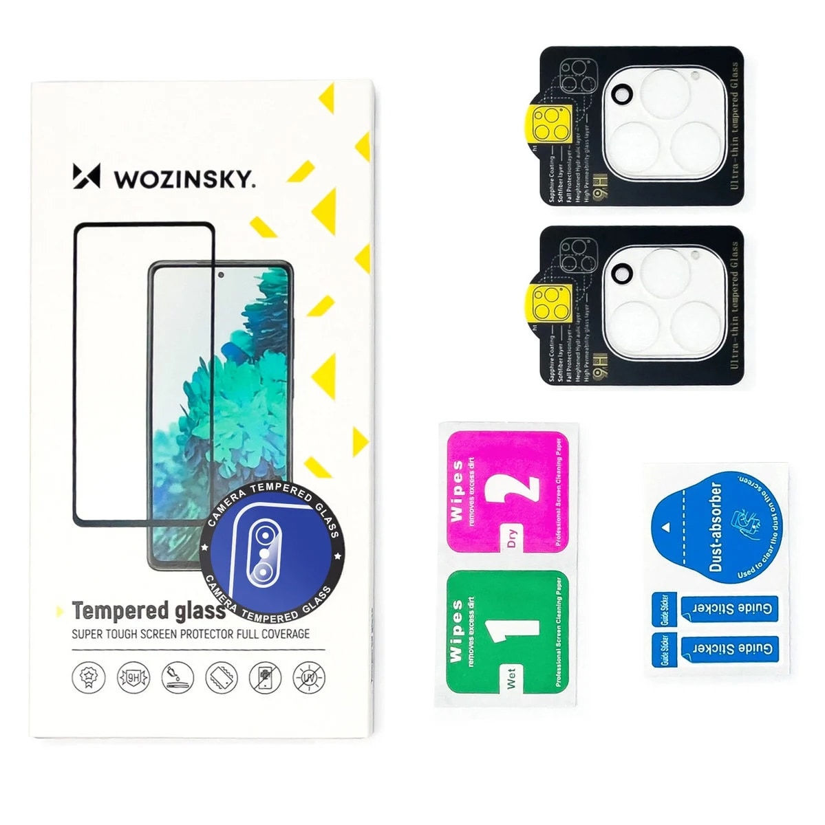 Wozinsky Fullt kameraglas härdat glas för bakre kamera för Samsung Galaxy A37 - 2 st.