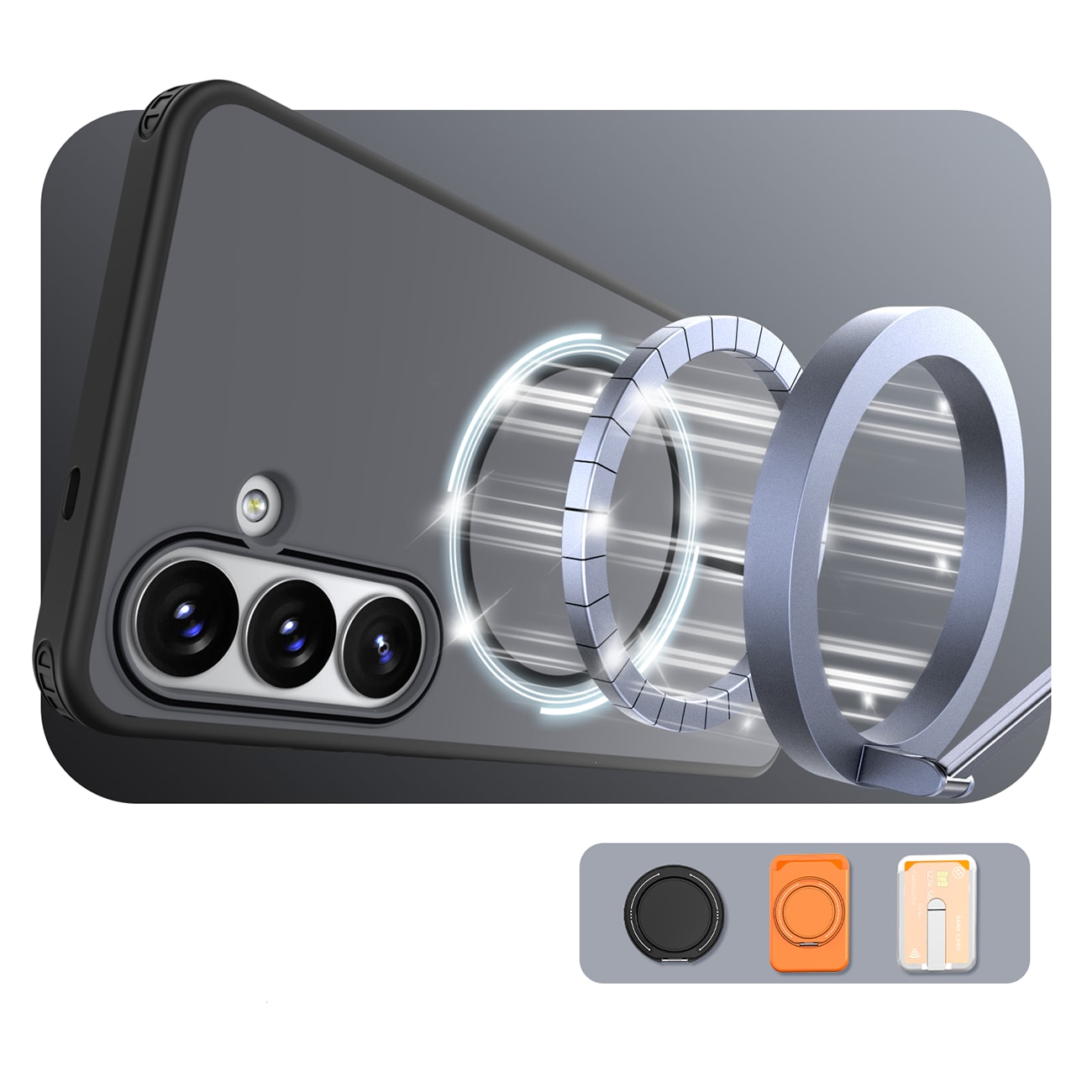 Hybrid Armor T-etui til Samsung Galaxy S26 - Sort