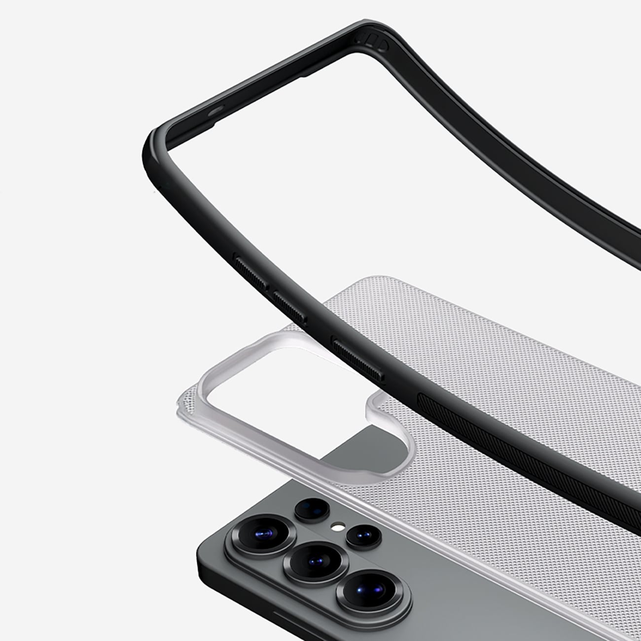 Nillkin Super Frosted Shield Pro-fodral för Samsung Galaxy S26 - Genomskinlig svart