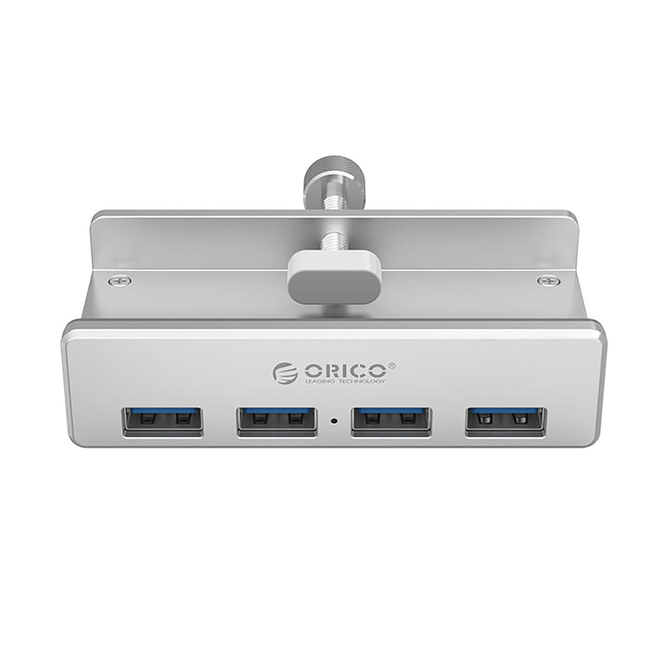 Orico MH4PU Hub klämmonterad 4x USB-A 3.0 - Silver