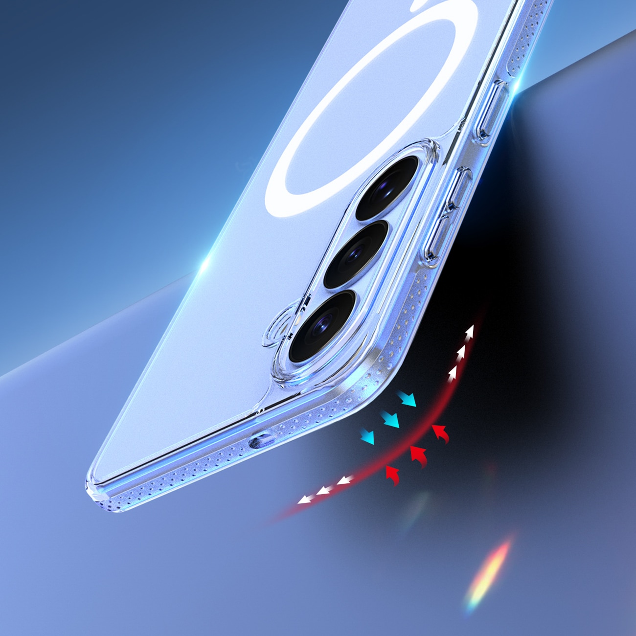 Dux Ducis Clin Mag Case Kompatibel med MagSafe för Samsung S26 - Transparent