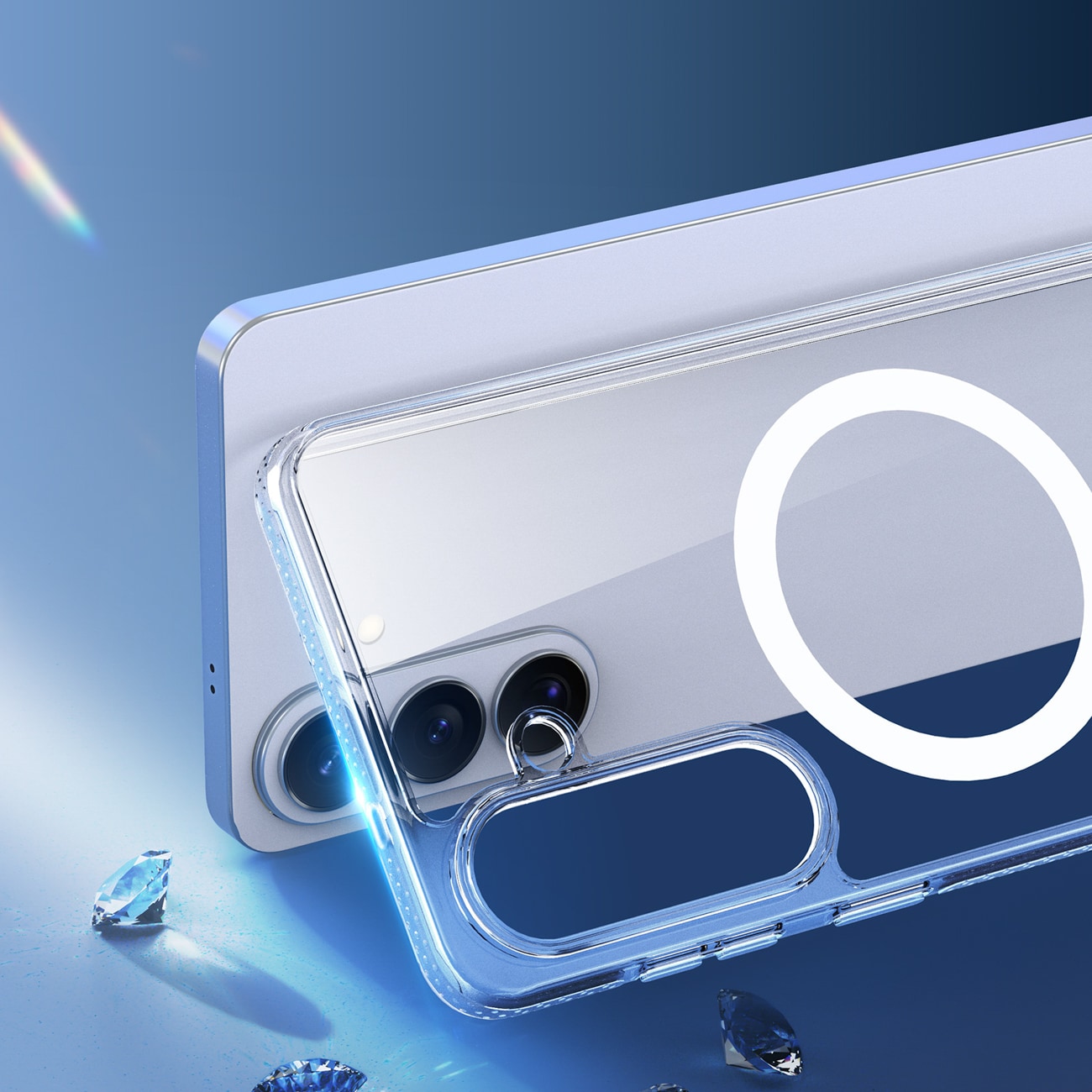 Dux Ducis Clin Mag Case Kompatibel med MagSafe för Samsung S26 - Transparent