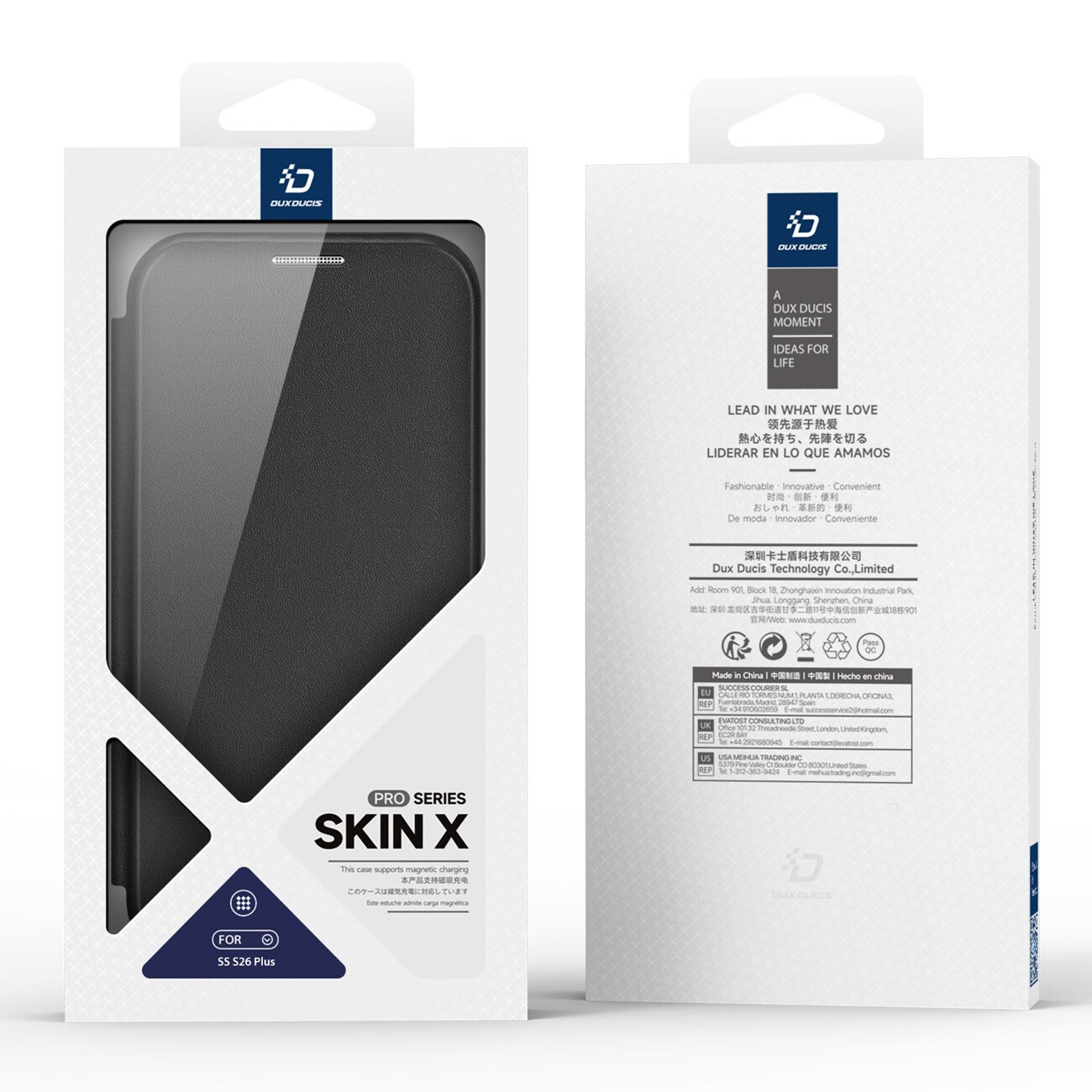 Dux Ducis Skin X Pro MagSafe-kompatibelt plånboksfodral för Samsung Galaxy S26+ - Svart