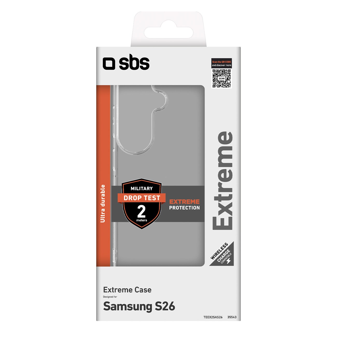 SBS Extreme X2-fodral för Samsung Galaxy S26 - Transparent