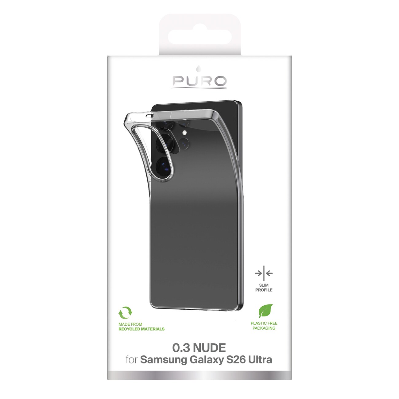 Puro Ultra-Slim 0.3 NUDE Skyddsfodral för Samsung Galaxy S26 Ultra - Transparent