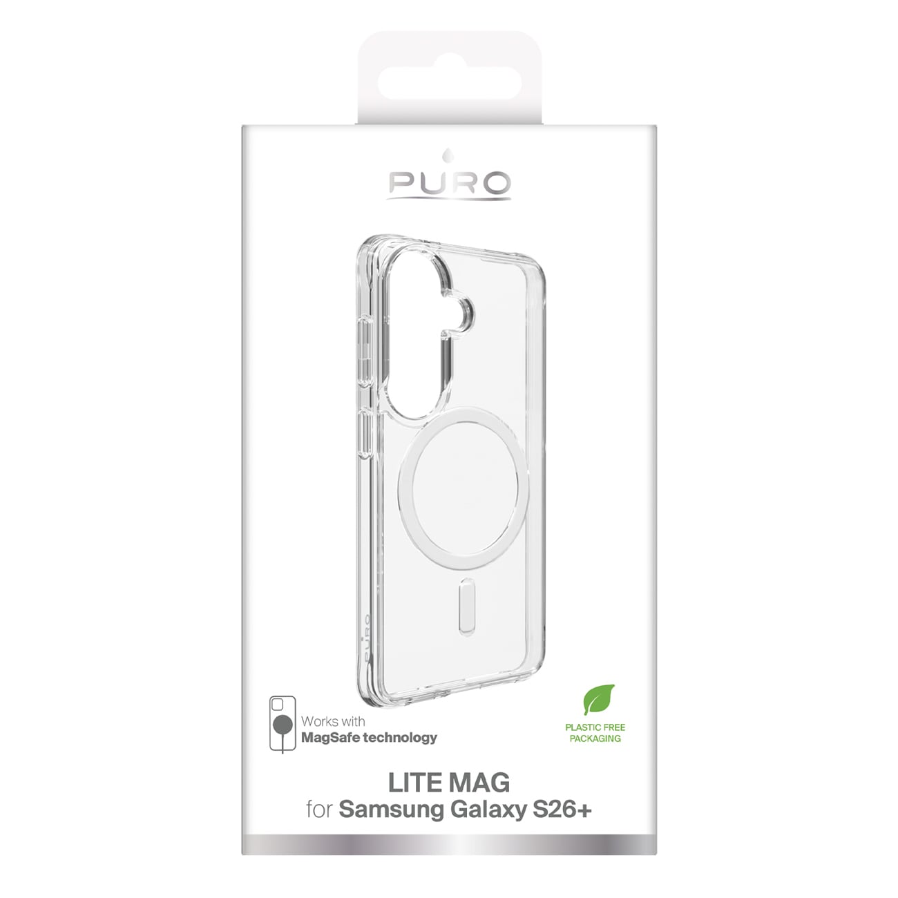 Puro LITE MAG Skyddsfodral för Samsung Galaxy S26 Plus Kompatibel med MagSafe - Transparent