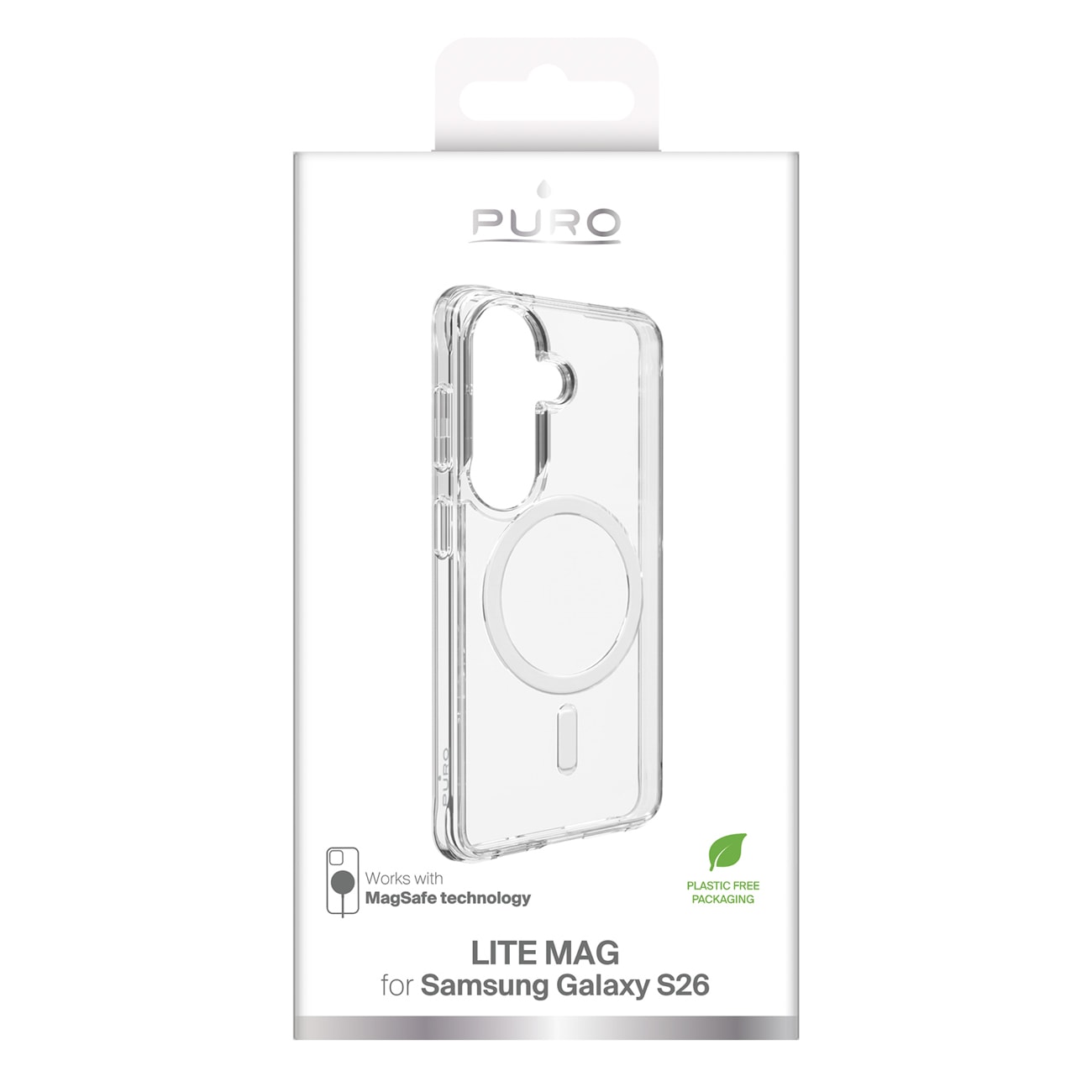 Puro LITE MAG Fodral för Samsung Galaxy S26 Kompatibel med MagSafe - Transparent