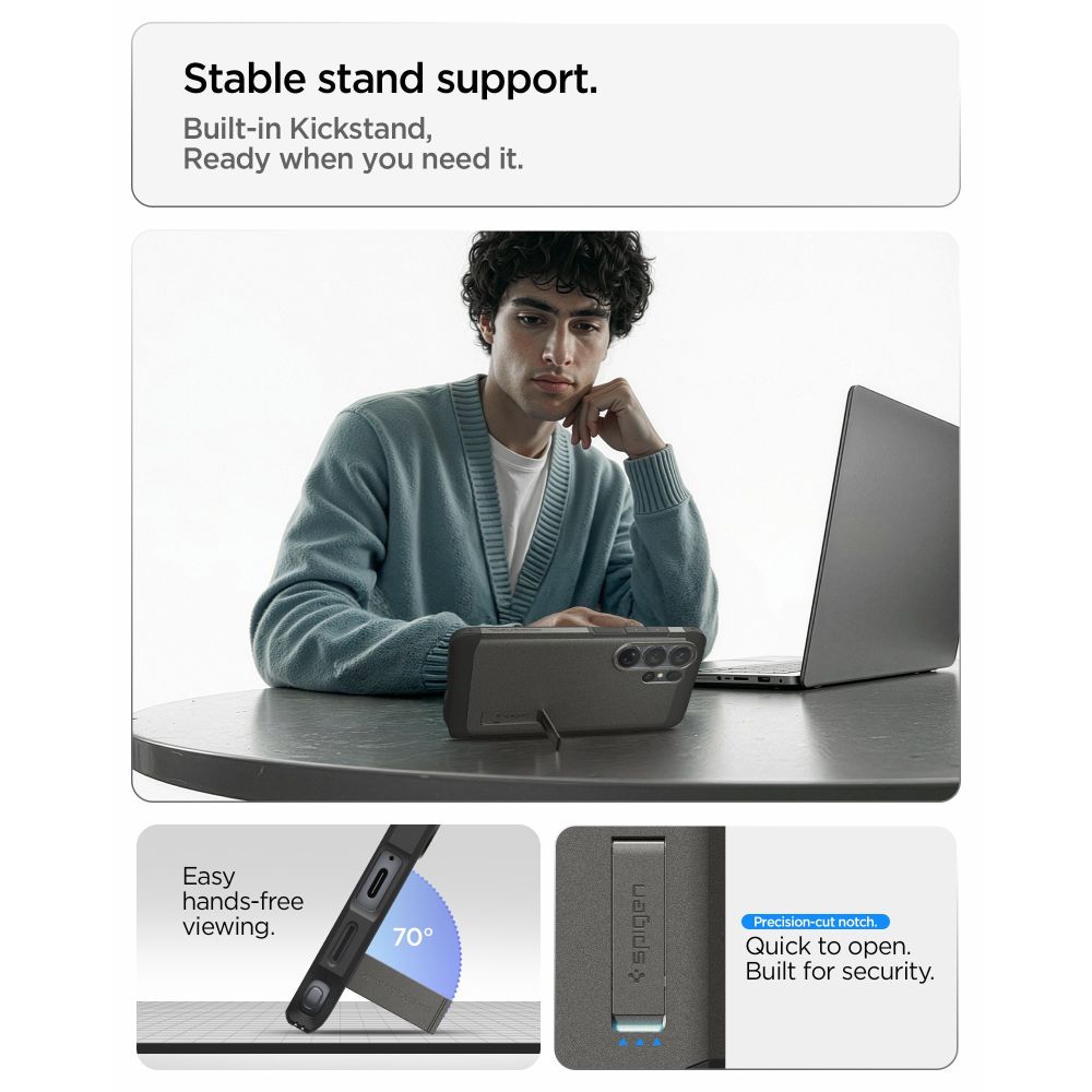 Spigen Tough Armor Mag MagSafe-etui til Samsung Galaxy S26 Ultra - grå