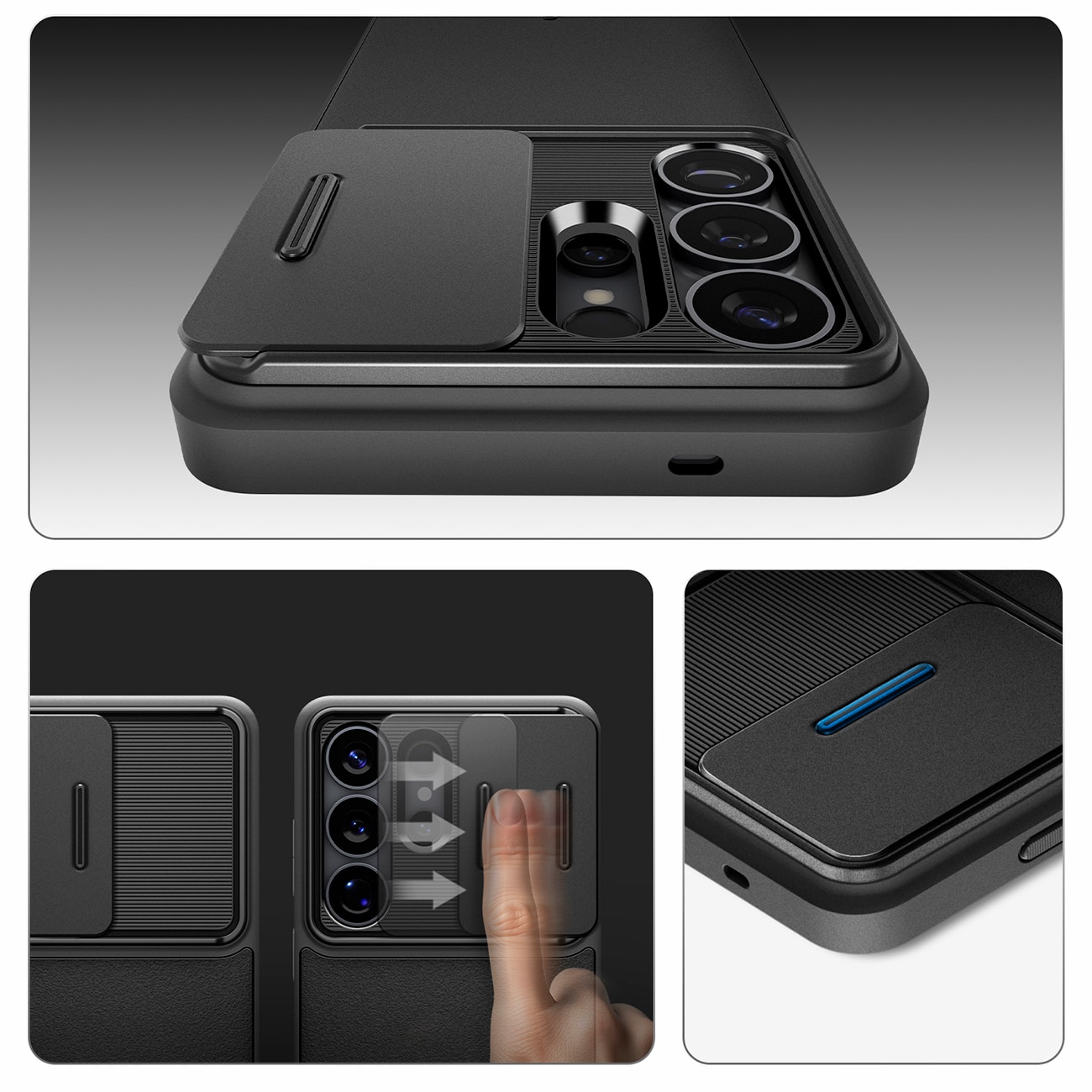 Spigen Optik Armor-etui til Samsung Galaxy S26 Ultra - Sort