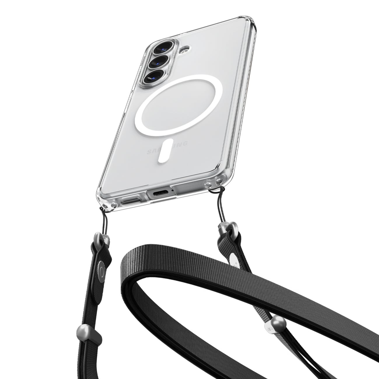 Spigen Ultra Hybrid Mag MagSafe-fodral för Samsung Galaxy S26+ - Klar och vit