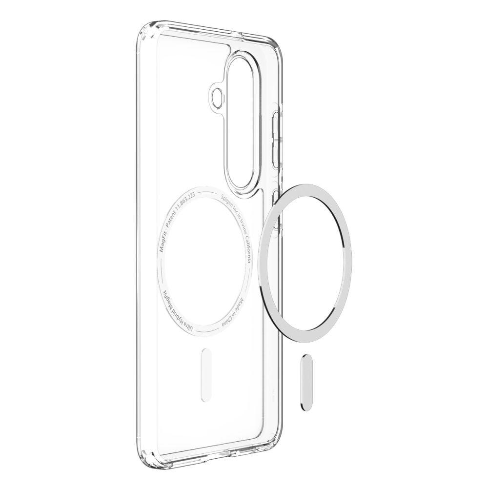 Spigen Ultra Hybrid Mag MagSafe-fodral för Samsung Galaxy S26+ - Klar och vit