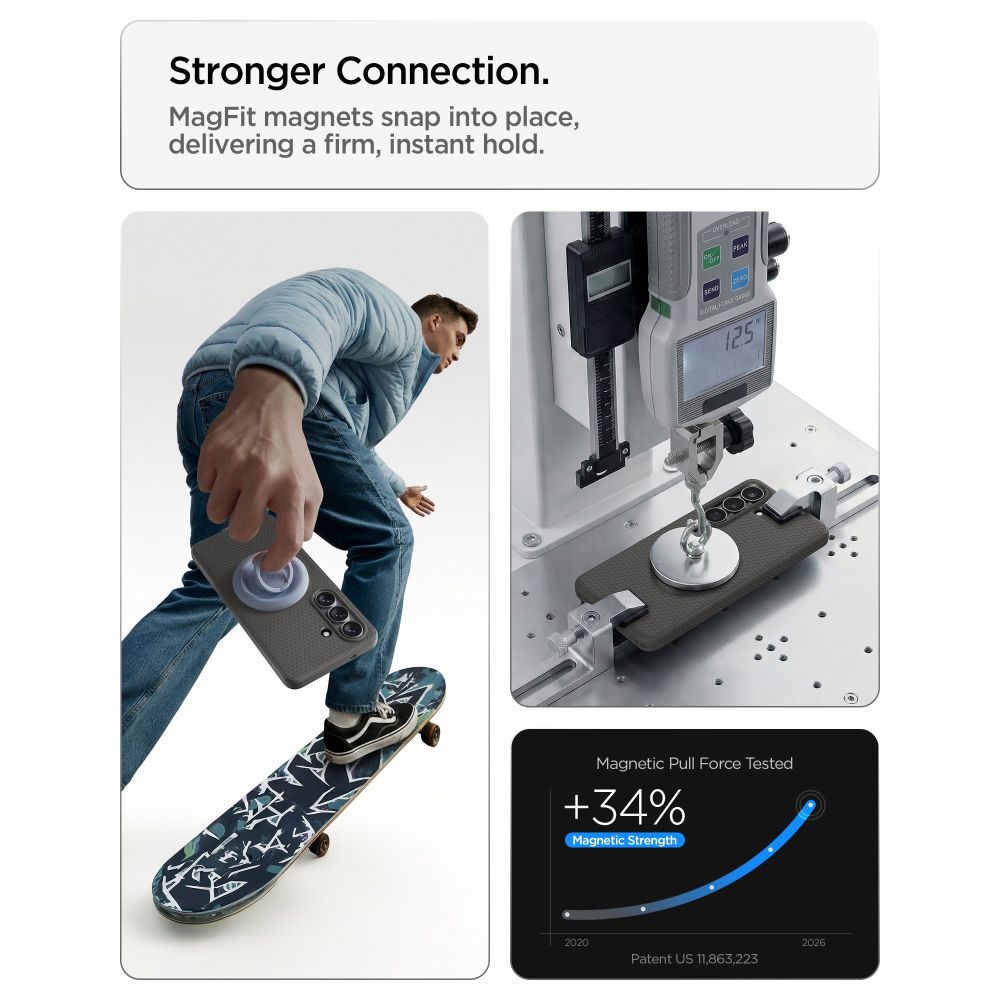 Spigen Liquid Air Mag MagSafe-etui til Samsung Galaxy S26 - grå