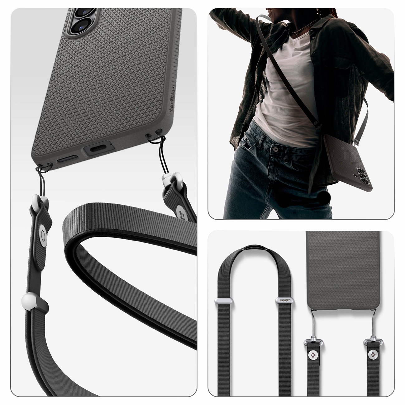 Spigen Liquid Air Mag MagSafe-etui til Samsung Galaxy S26 - grå
