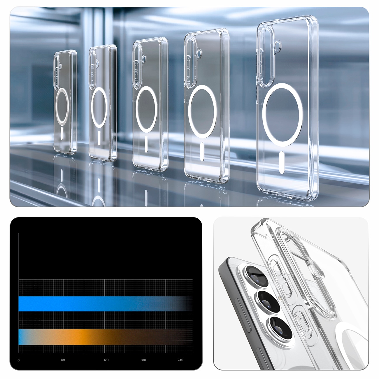 Spigen Ultra Hybrid Mag MagSafe-etui til Samsung Galaxy S26 - Klar og hvid