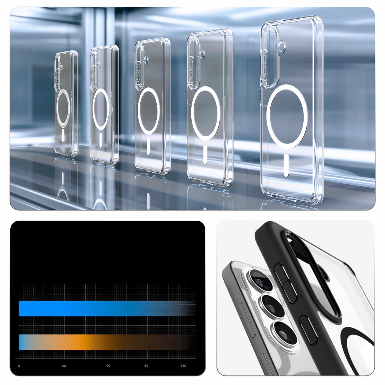 Spigen Ultra Hybrid Mag MagSafe-fodral för Samsung Galaxy S26 - Klart Svart