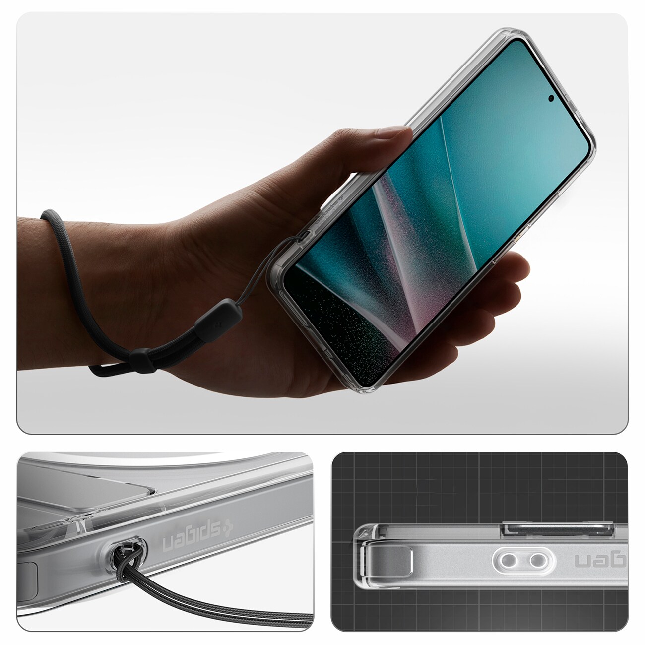 Spigen Ultra Hybrid S Mag MagSafe-fodral för Samsung Galaxy S26 - Klar och vit