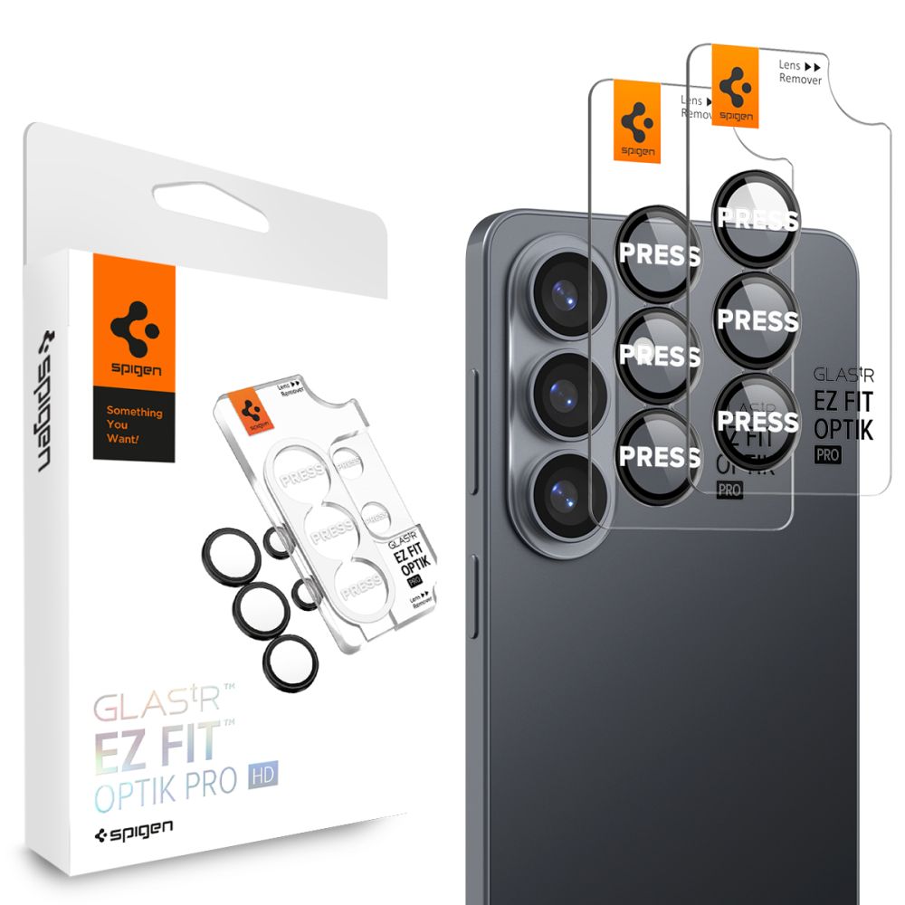 Spigen Glas.Tr Ez Fit Optik Pro HD Kameraskydd 2-pack för Samsung Galaxy S26 Ultra - Svart