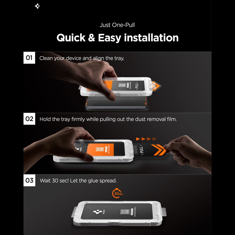 Spigen Glas.Tr Ez Fit Pro HD härdat glas 2-pack för Samsung Galaxy S26