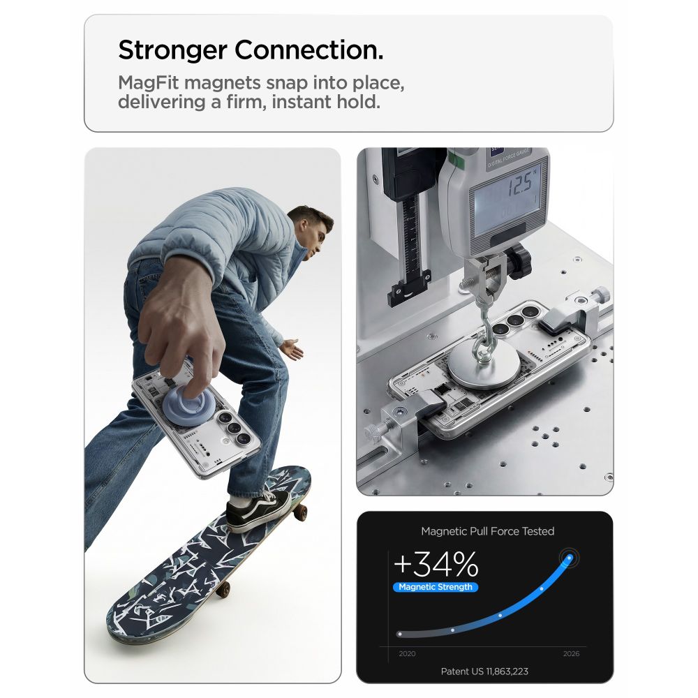 Spigen Ultra Hybrid Mag MagSafe-fodral för Samsung Galaxy S26+ Neo One - Transparent