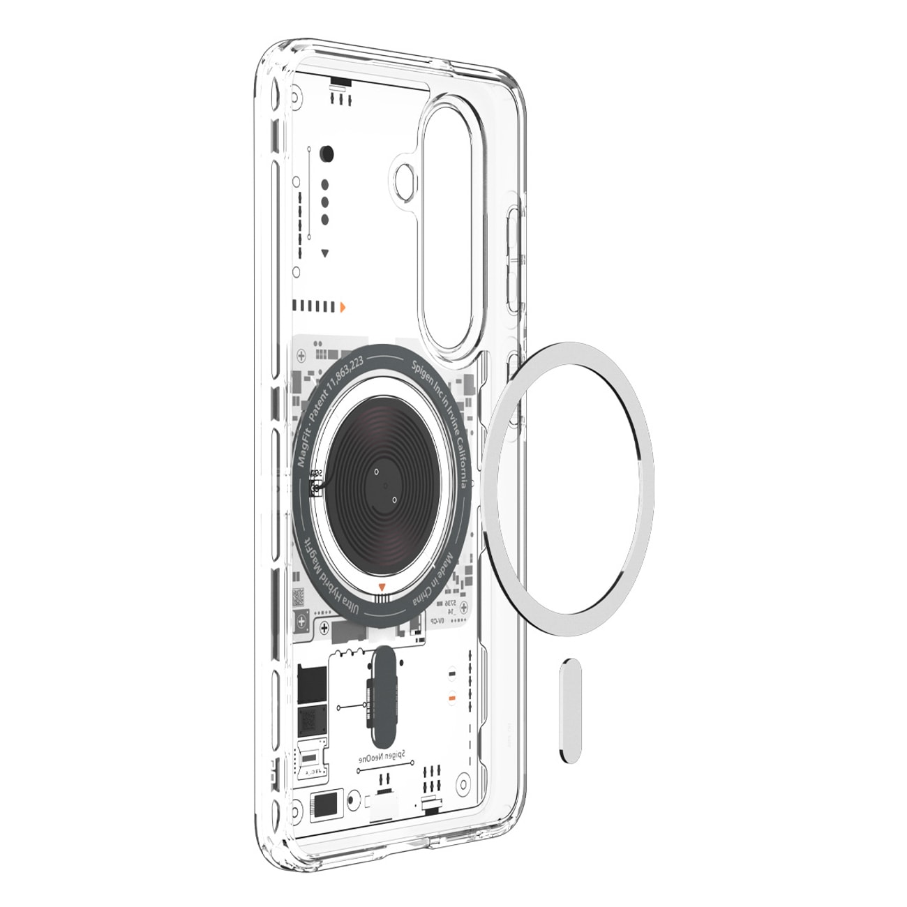 Spigen Ultra Hybrid Mag MagSafe-fodral för Samsung Galaxy S26 Neo One - Transparent