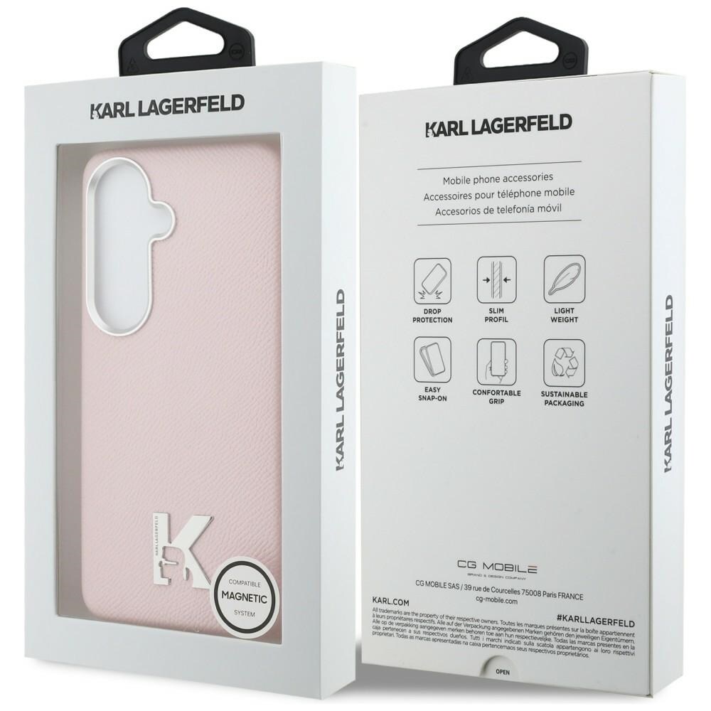 Karl Lagerfeld K Metal Logo MagSafe-fodral för Samsung Galaxy S26 - Rosa