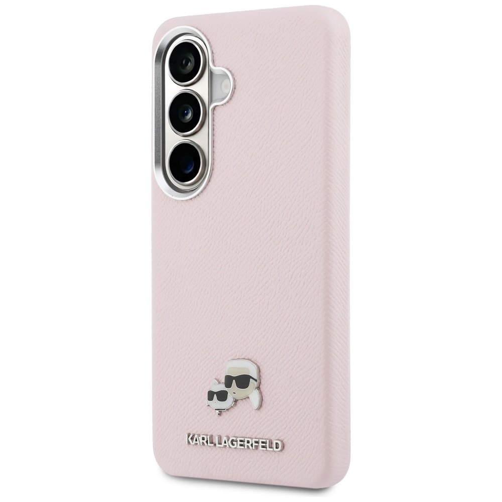Karl Lagerfeld Saffiano KC Metal Logo MagSafe-fodral för Samsung Galaxy S26+ - Rosa