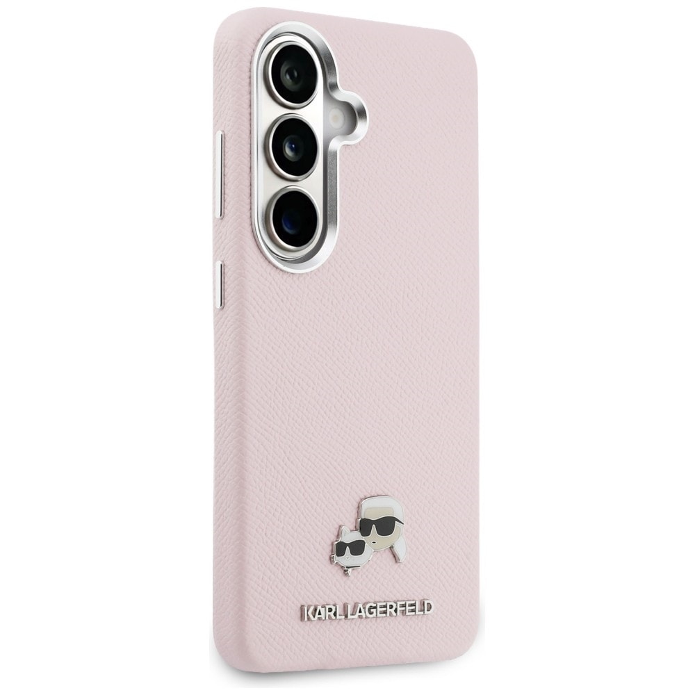 Karl Lagerfeld Saffiano KC Metal Logo MagSafe-fodral för Samsung Galaxy S26+ - Rosa