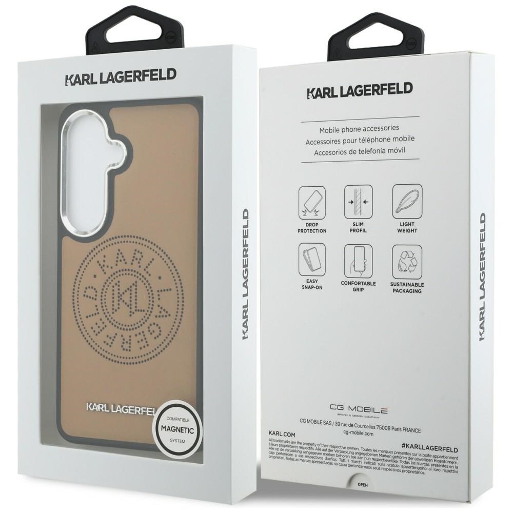 Karl Lagerfeld Perforerat KL MagSafe-fodral för Samsung Galaxy S26 - Brun
