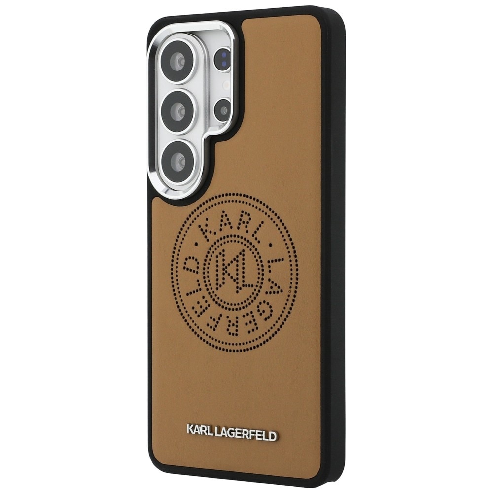 Karl Lagerfeld Perforeret KL MagSafe-etui til Samsung Galaxy S26 Ultra - Brun