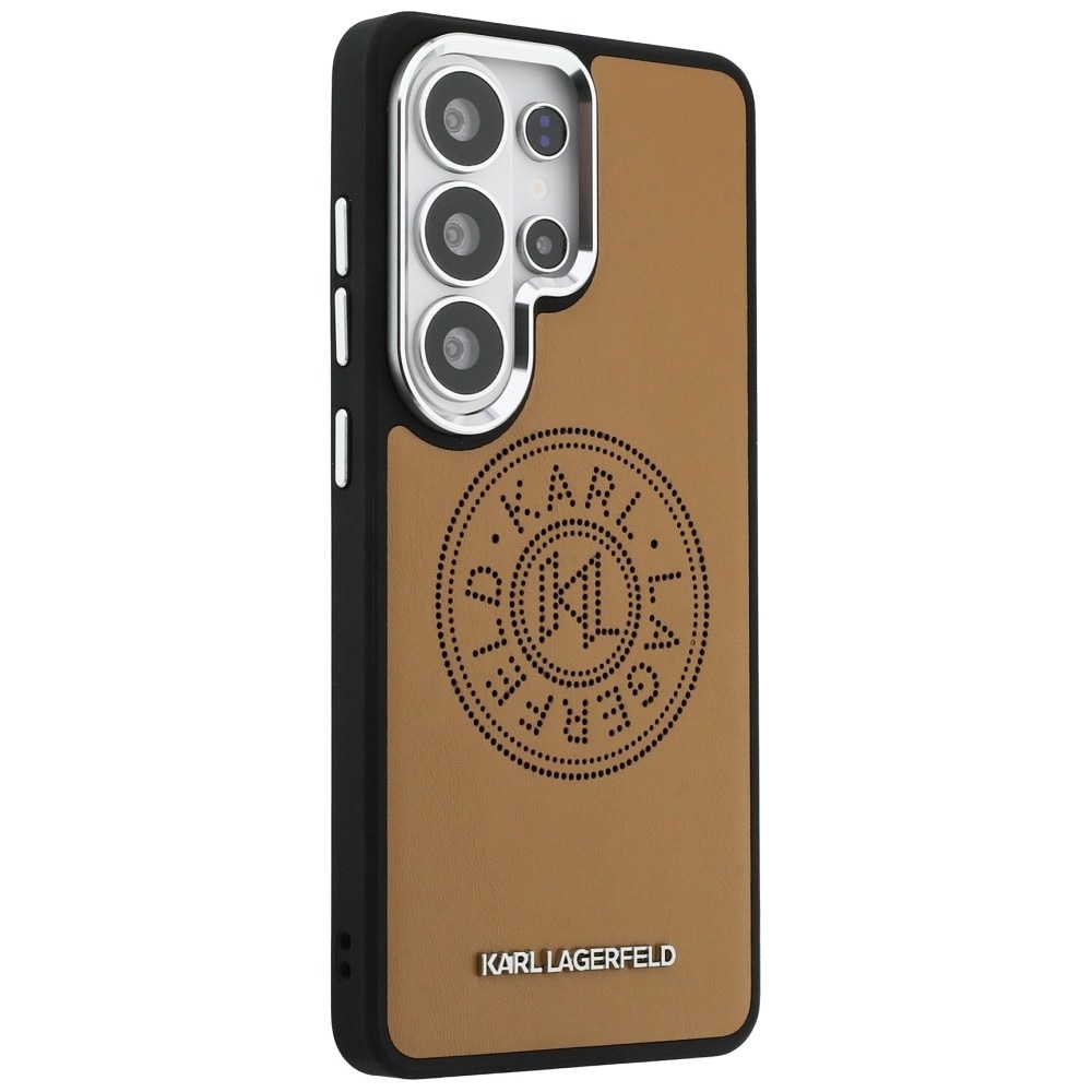 Karl Lagerfeld Perforeret KL MagSafe-etui til Samsung Galaxy S26 Ultra - Brun