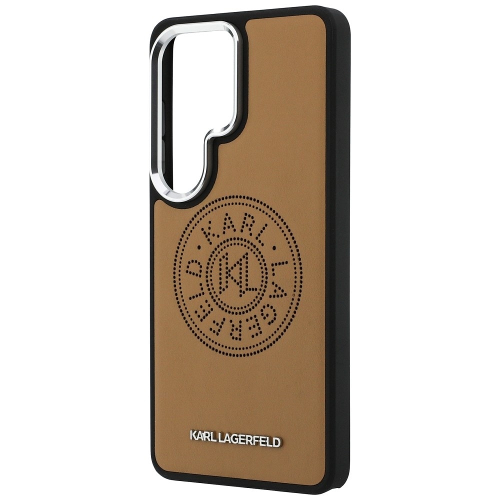 Karl Lagerfeld Perforeret KL MagSafe-etui til Samsung Galaxy S26 Ultra - Brun