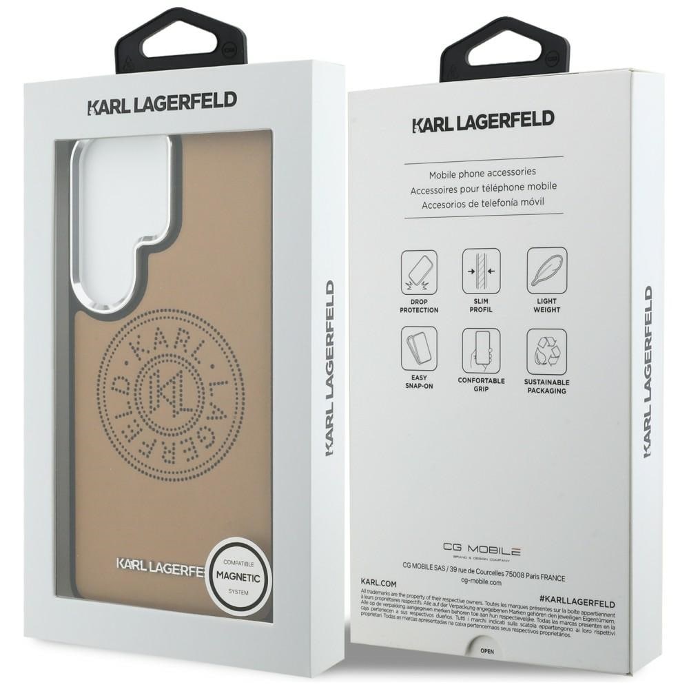Karl Lagerfeld Perforeret KL MagSafe-etui til Samsung Galaxy S26 Ultra - Brun