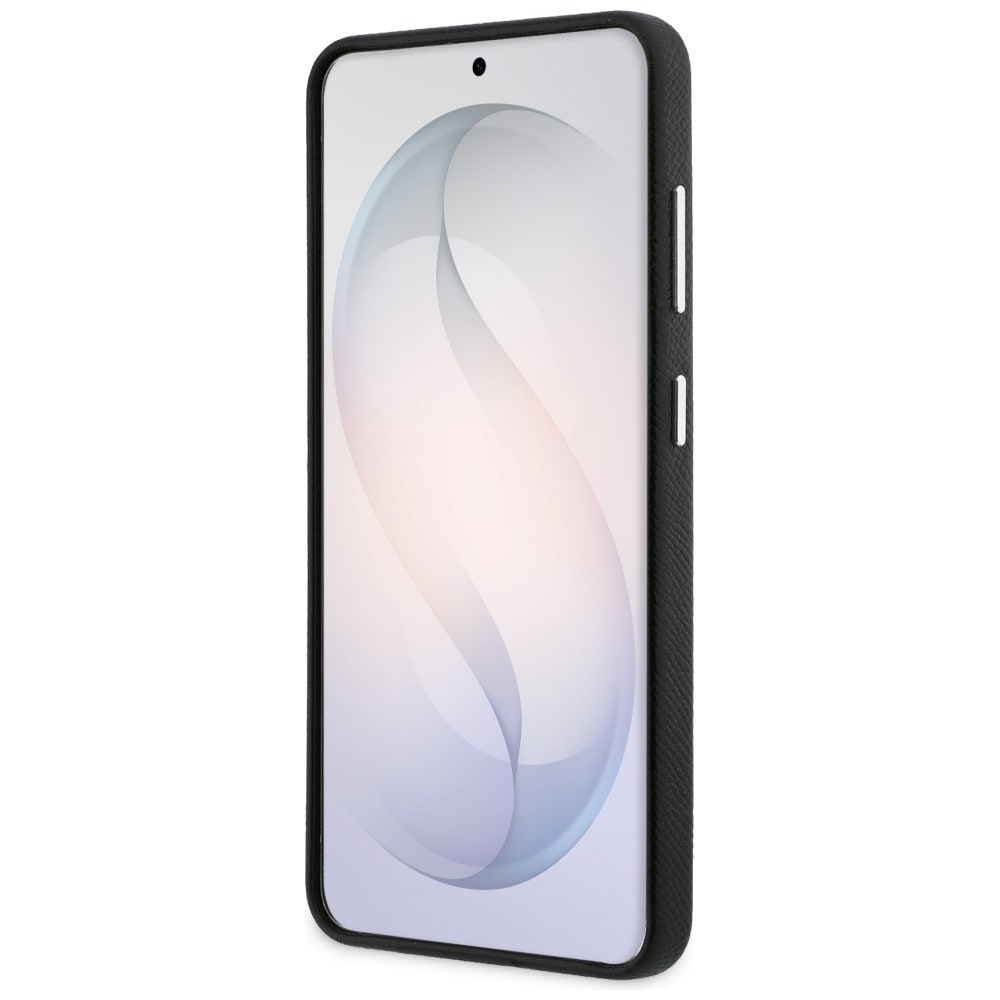 Karl Lagerfeld Saffiano metallfodral med dubbla huvuden för Samsung Galaxy S26+ - Svart