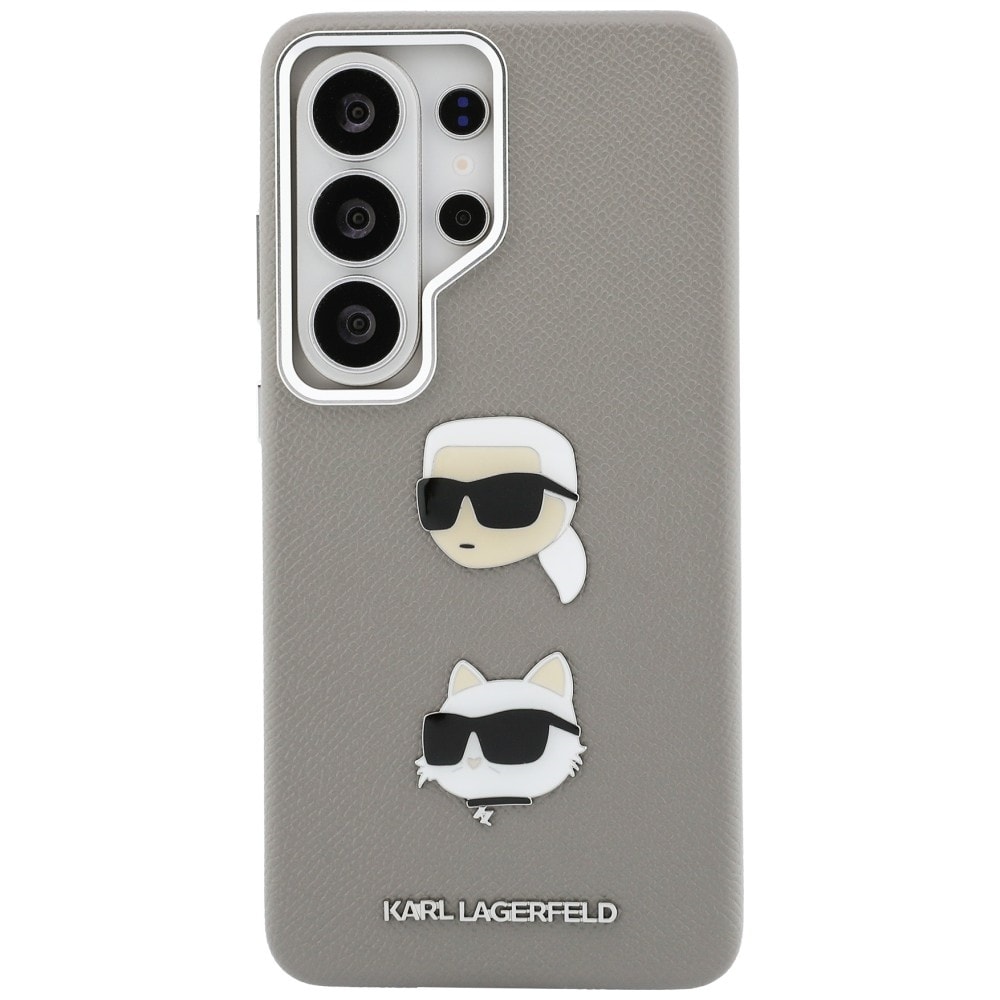 Karl Lagerfeld Saffiano Double Heads metallfodral för Samsung Galaxy S26 Ultra - silver