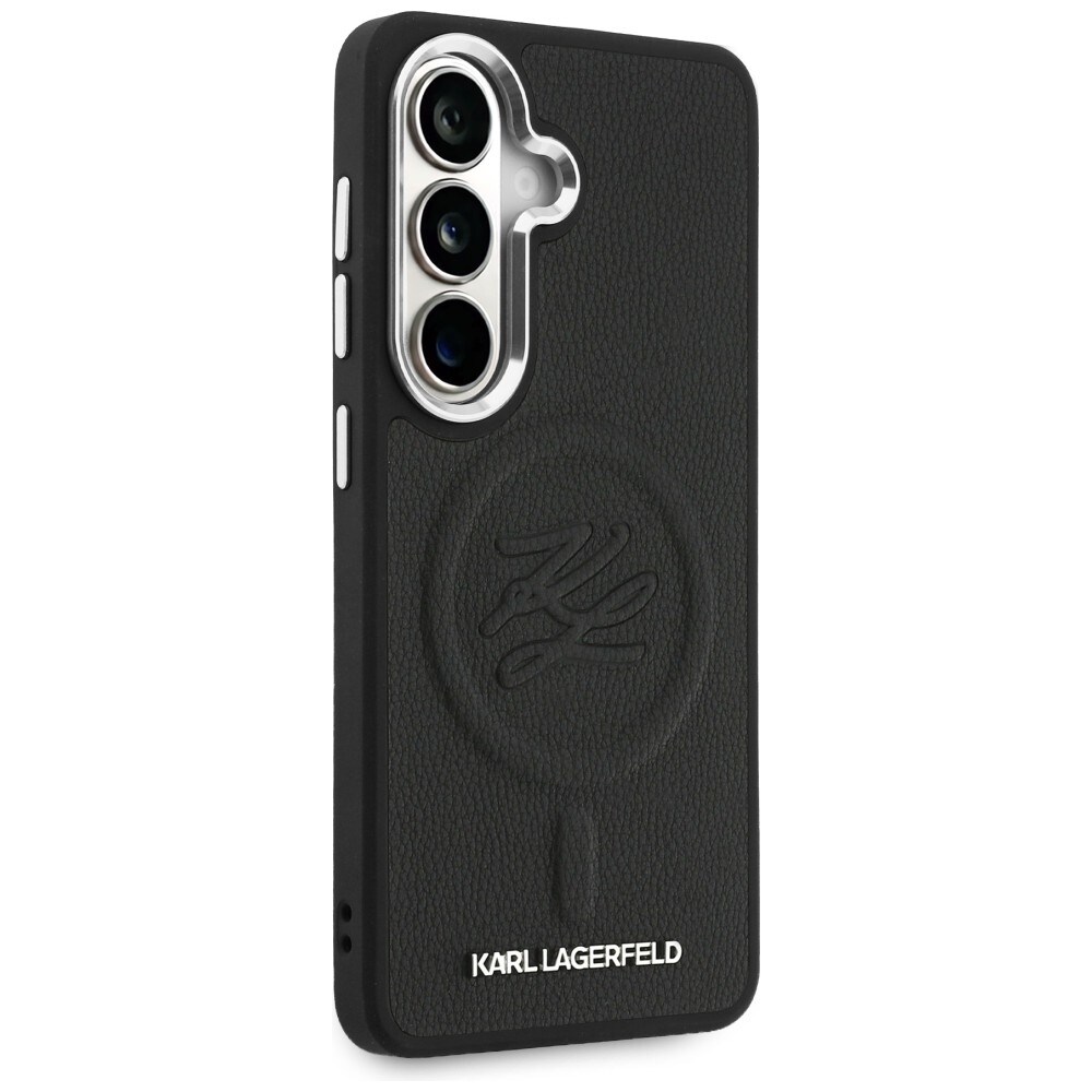 Karl Lagerfeld präglat MagSafe-fodral med ringinitialer för Samsung Galaxy S26+ - Svart