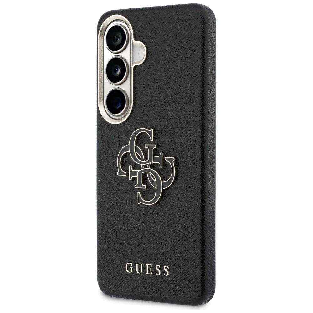 Guess Grained Big 4G Metal Logo etui til Samsung Galaxy S26+ - sort