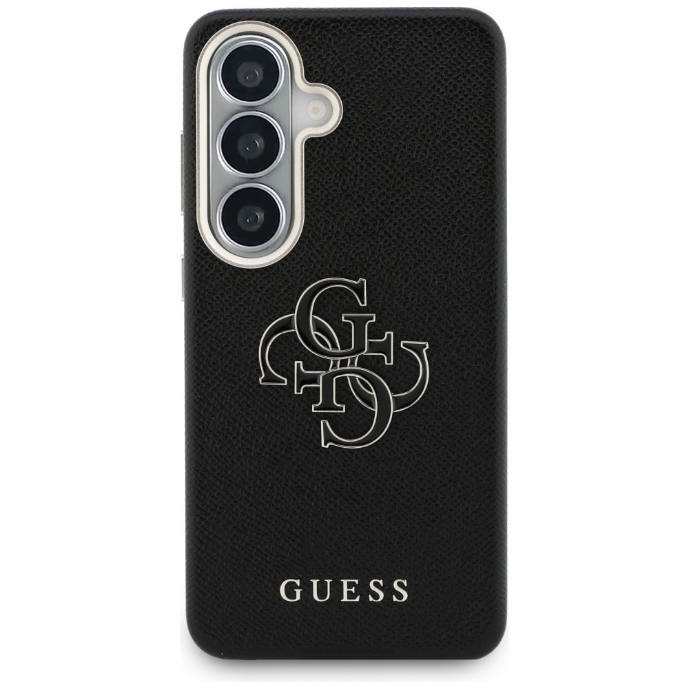 Guess Grained Big 4G Metal Logo etui til Samsung Galaxy S26+ - sort