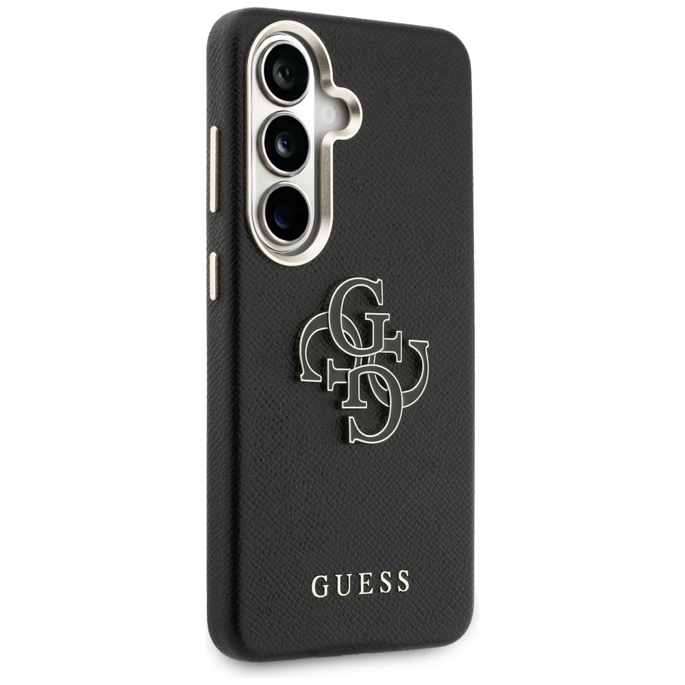 Guess Grained Big 4G Metal Logo etui til Samsung Galaxy S26+ - sort