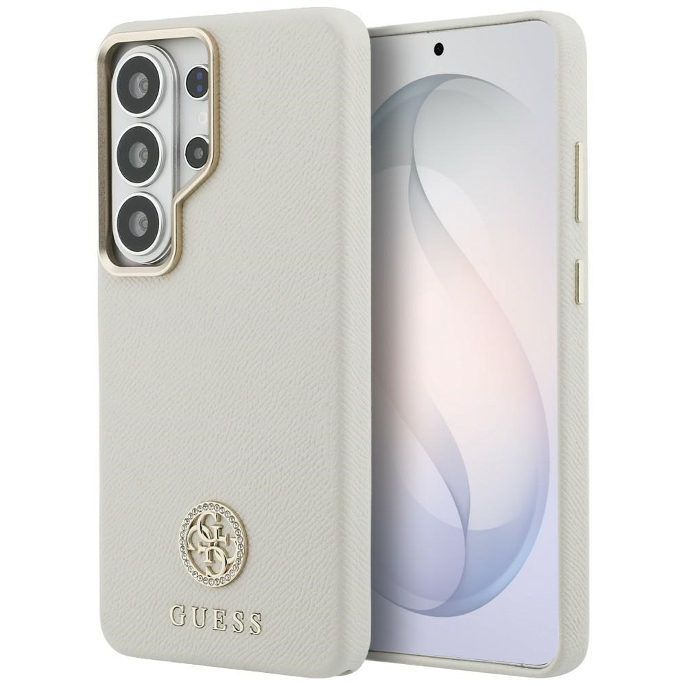 Guess Rhinestone Round Logo MagSafe-fodral för Samsung Galaxy S26 Ultra - Beige