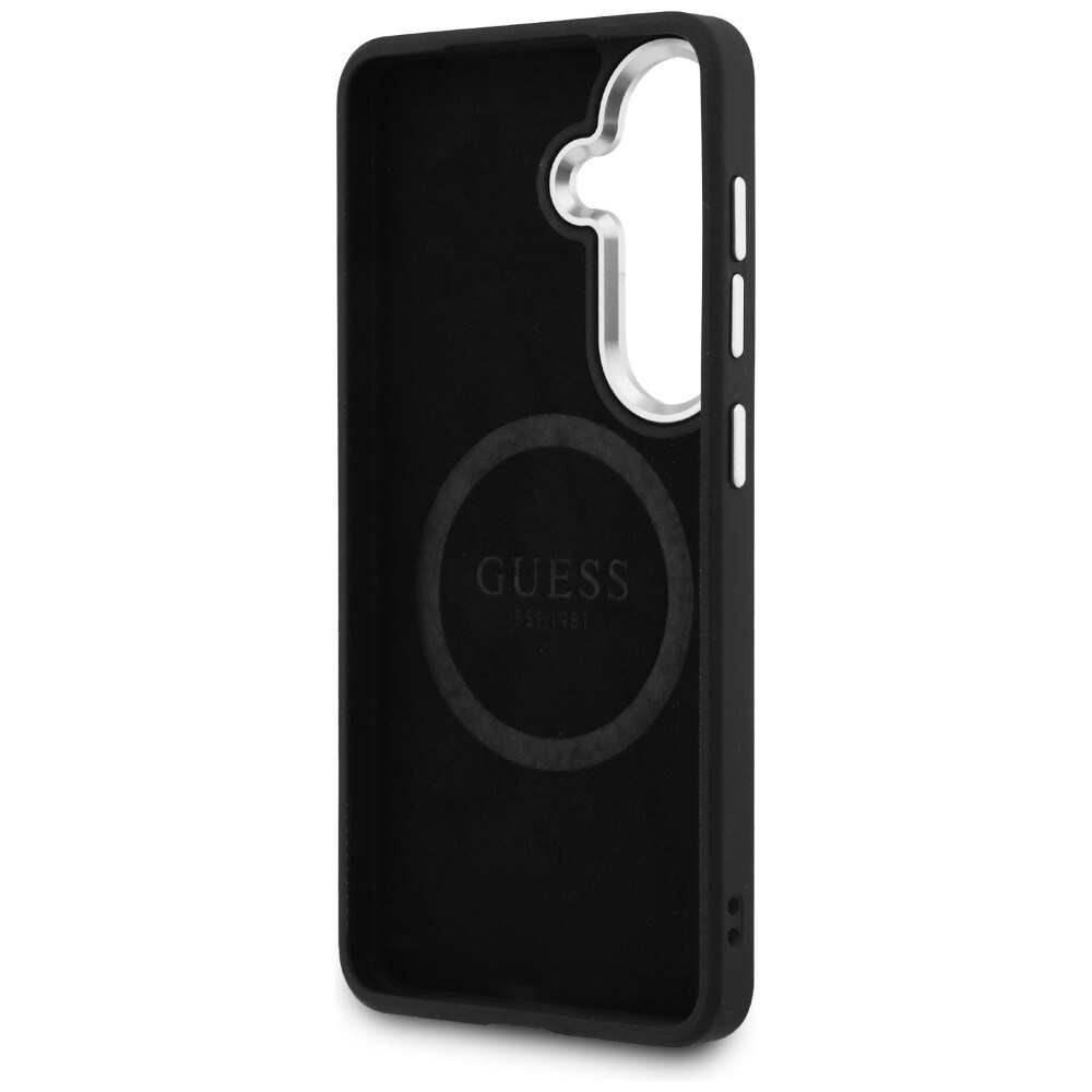 Guess MagSafe-fodral med fast glittertriangel för Samsung Galaxy S26+ - svart