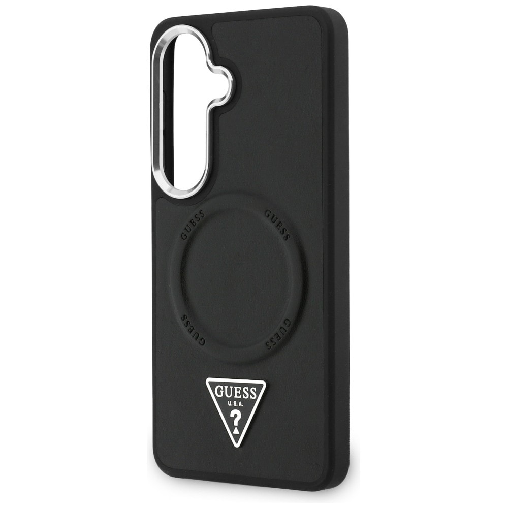 Guess Præget Ring Triangle Logo MagSafe-etui til Samsung Galaxy S26 - sort