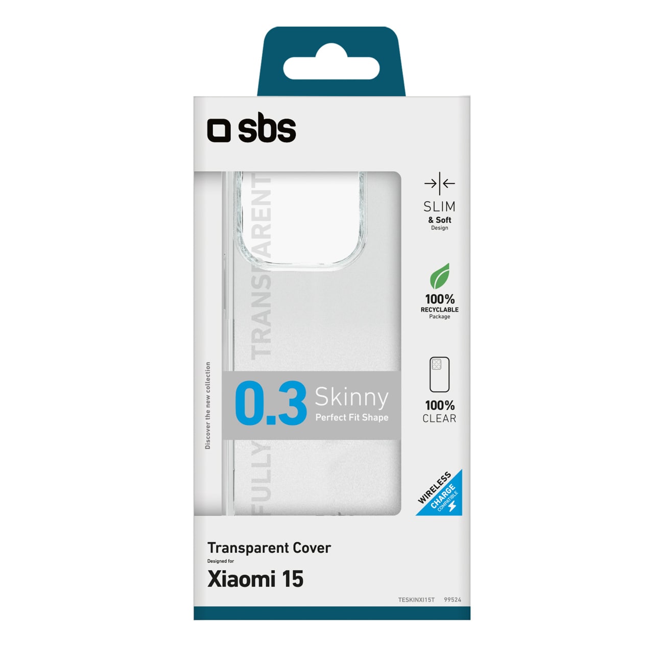 SBS Skinny Cover til Xiaomi 15 - transparent