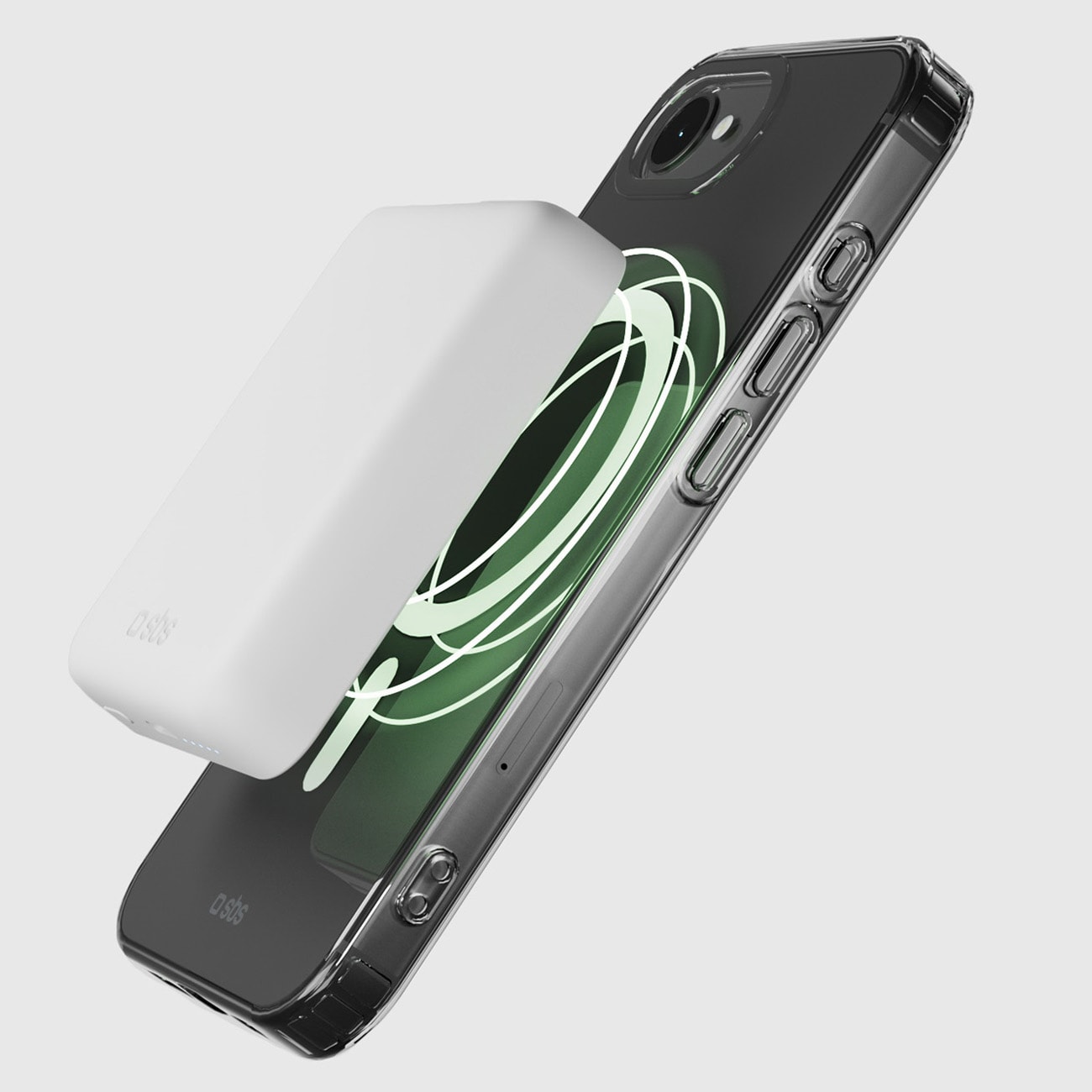 SBS Cover Light Mag Beskyttelsesetui til iPhone 16e / 17e Kompatibel med MagSafe - Transparent