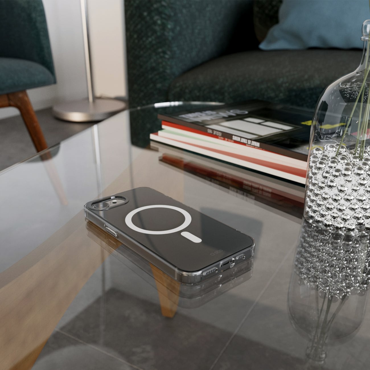 SBS Cover Light Mag Beskyttelsesetui til iPhone 16e / 17e Kompatibel med MagSafe - Transparent