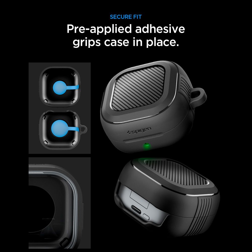 Spigen Robust skyddsfodral för Samsung Galaxy Buds 4 / 4 Pro - Matt svart