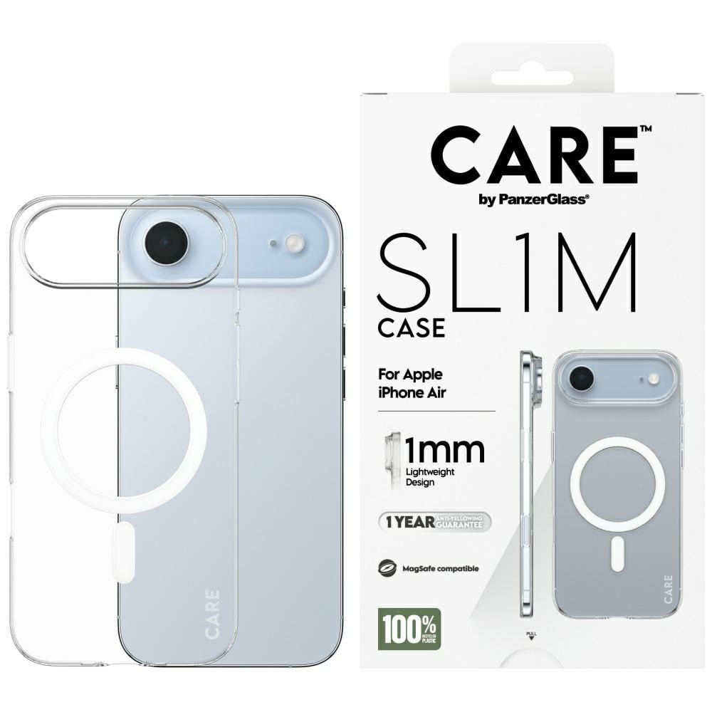 CARE by PanzerGlass SL1M MagSafe-fodral för iPhone Air - Transparent