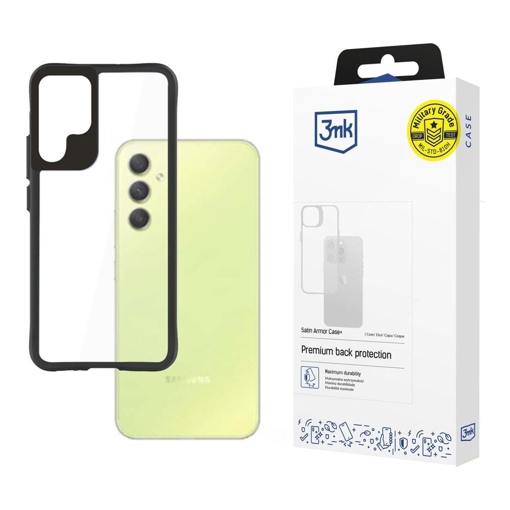 3mk Satin Armor Fodral+ för Samsung Galaxy A34 5G - transparent