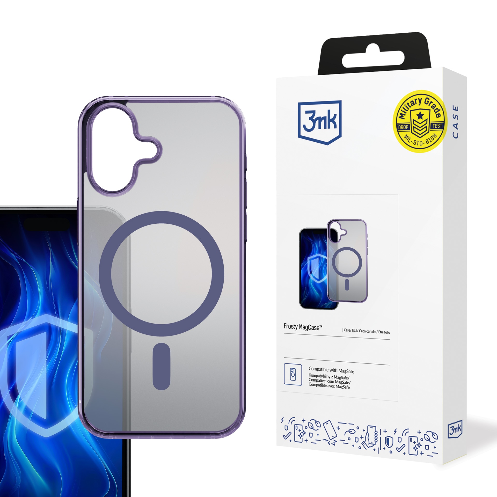 3mk Frosty MagCase Purple för Apple iPhone 16 Plus - lila