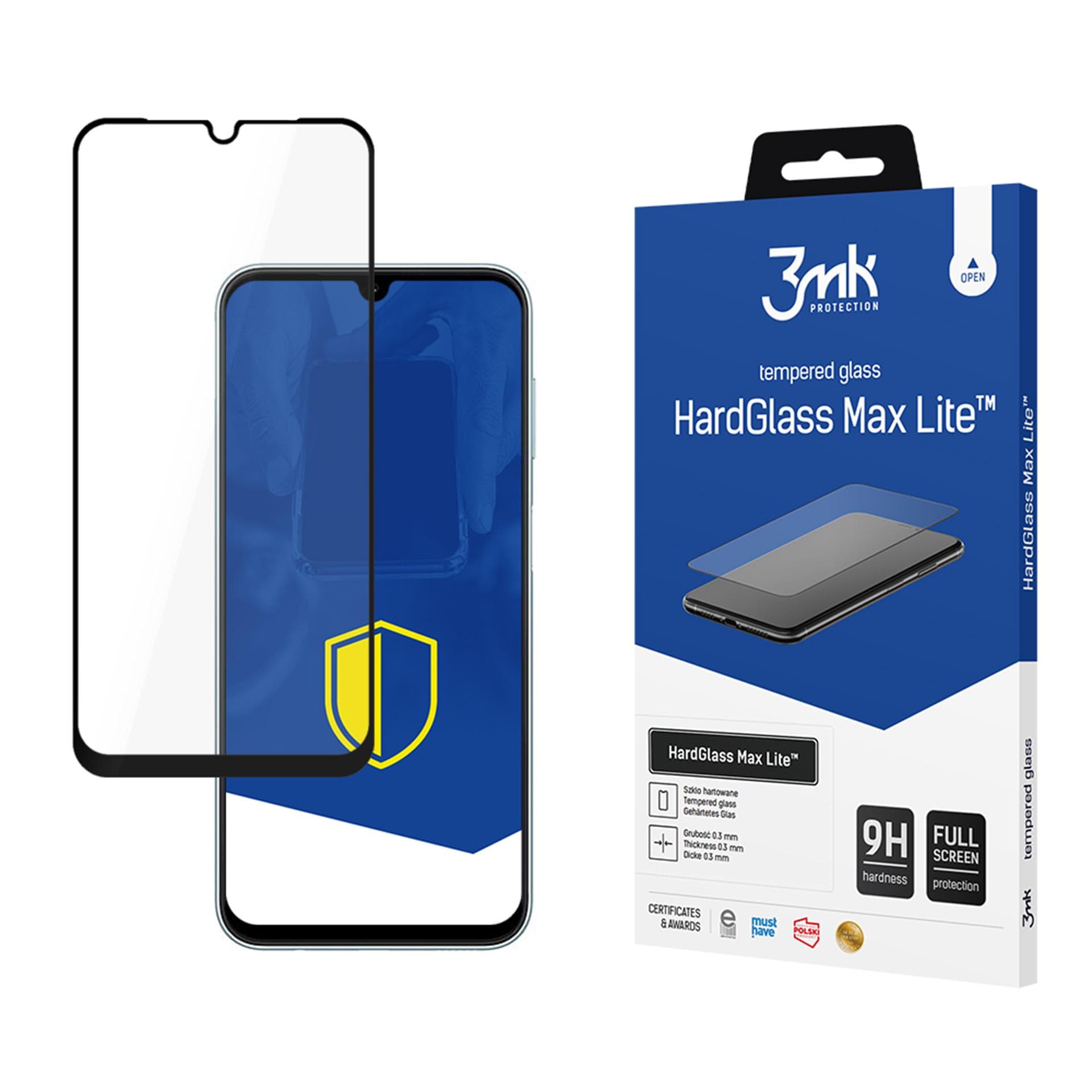 3mk HardGlass Max Lite svart härdat glas för Samsung Galaxy M16 5G